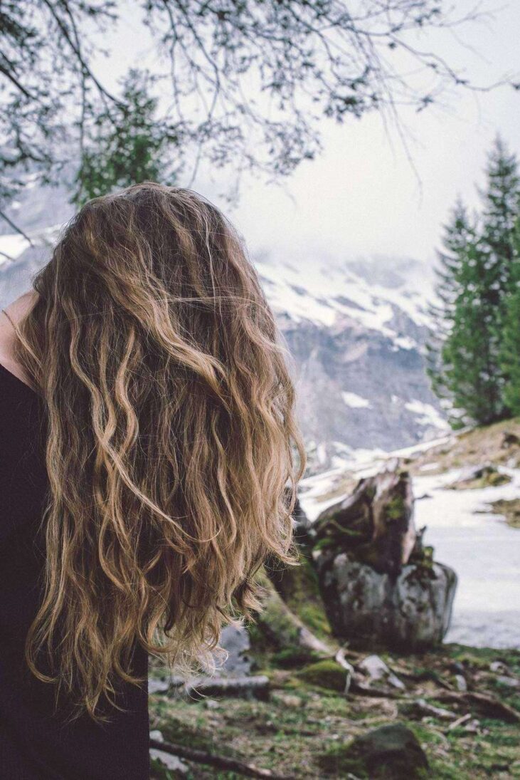 Girl hair in nature
